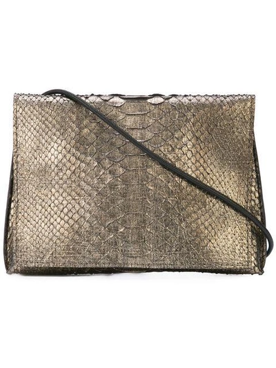 B May Foldover Clutch Bag - Metallic