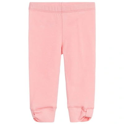 Lili Gaufrette Babies' Girls Pink Cotton Leggings