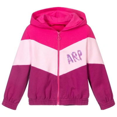 Agatha Ruiz De La Prada Kids'  Girls Pink Hooded Zip-up Top