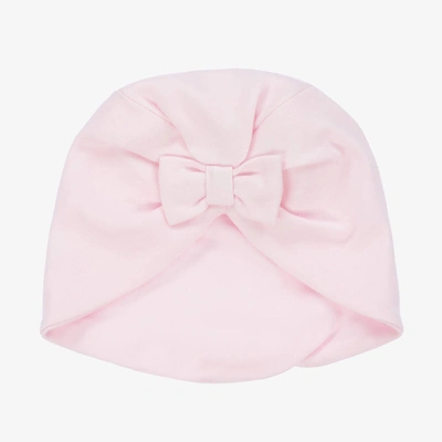 Sarah Louise Baby Girls Pink Cotton Turban