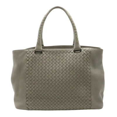 Bottega Veneta Intrecciato Grey Leather Tote Bag ()