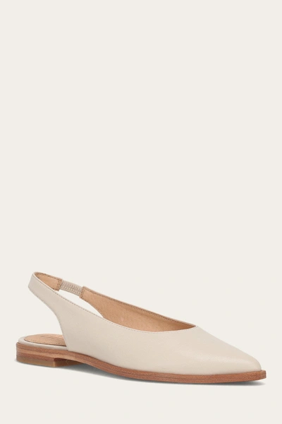 The Frye Company Frye Kenzie Slingback Flats In Ivory