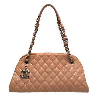 Pre-owned Chanel Mademoiselle Pink Patent Leather Shopper Bag ()