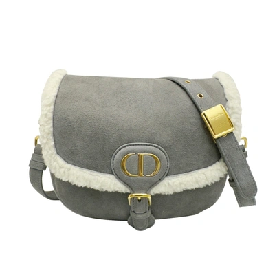 Dior Bobby Medium Grey Wool Shopper Bag ()