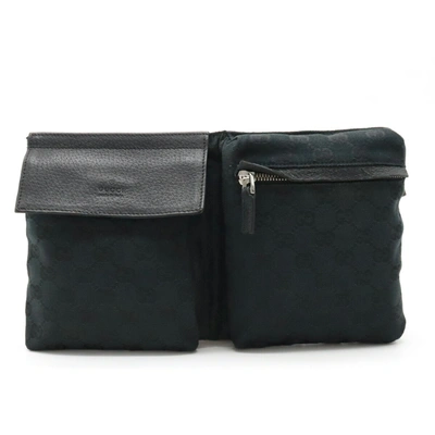 Gucci Black Canvas Shoulder Bag ()