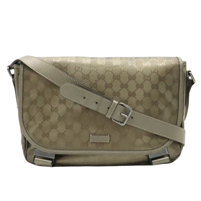 Gucci Gg Imprimé Beige Canvas Shoulder Bag ()