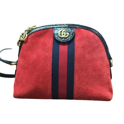 Gucci Ophidia Red Suede Shoulder Bag ()