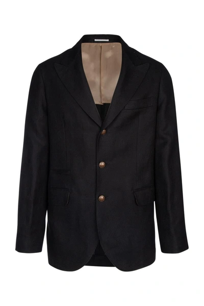 Brunello Cucinelli Jackets And Vests In Nero