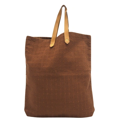 Hermes Hermès Amedaba Brown Cotton Tote Bag ()