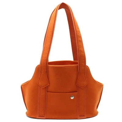 Hermes Hermès Orange Leather Shoulder Bag ()