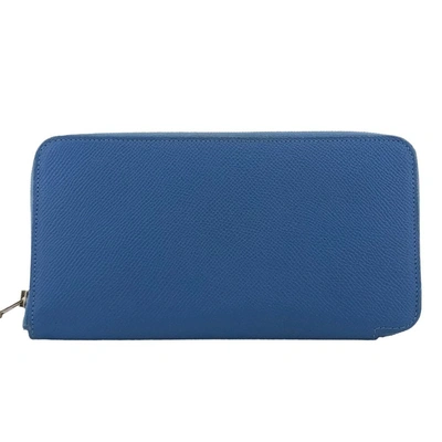 Hermes Hermès Silk'in Blue Leather Wallet  ()