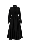 Patou Black Elasticated-waist Cotton Maxi Dress