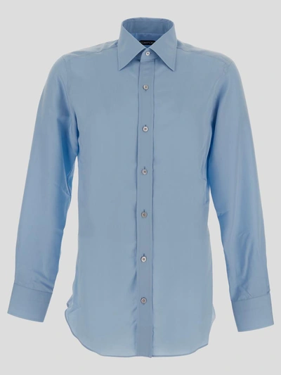 Tom Ford Shirt In Skyblue