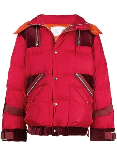 Sacai Padded Jacket In Red