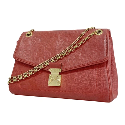 Pre-owned Louis Vuitton Saint Germain Red Leather Shoulder Bag ()