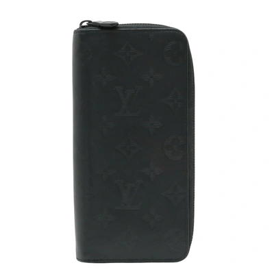 Pre-owned Louis Vuitton Zippy Wallet Vertical Black Leather Wallet  ()
