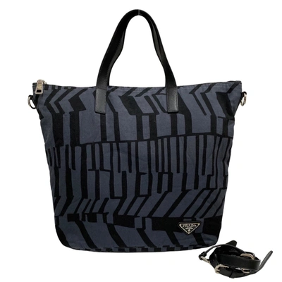 Prada Tessuto Navy Synthetic Tote Bag ()