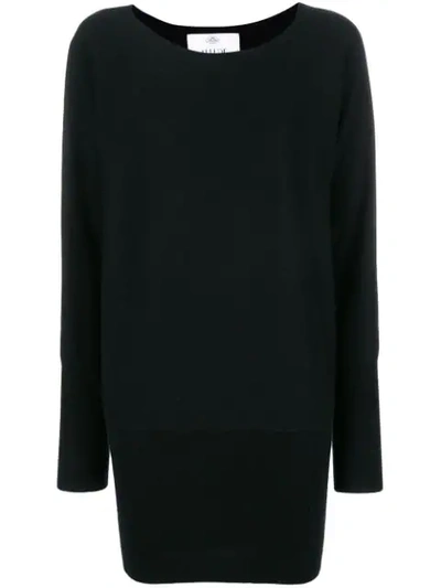 Allude Cashmere Jumper Dress - Black