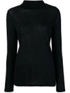 Allude Roll Neck Top - Black