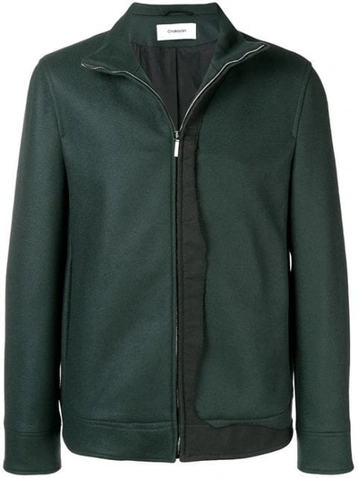 Chalayan High Neck Bomber Jacket In Green