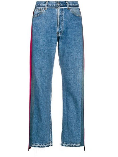 Forte Dei Marmi Couture Side Stripe Straight Jeans - Blue
