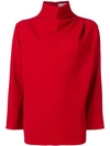 Alberto Biani Turtleneck Sweatshirt In Red