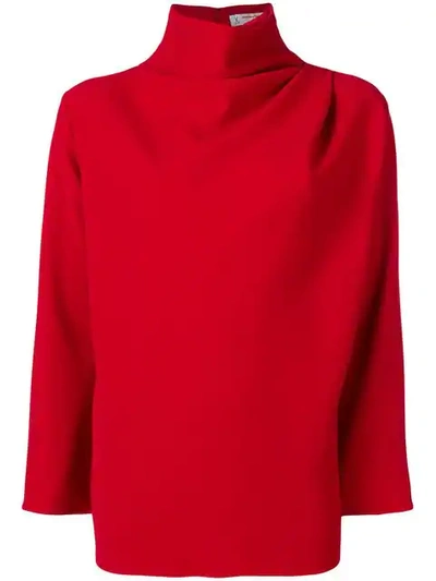 Alberto Biani Turtleneck Sweatshirt In Red