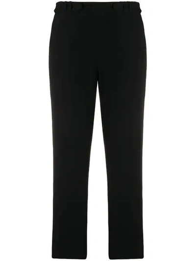 Steffen Schraut Side Belted Cropped Trousers In Black