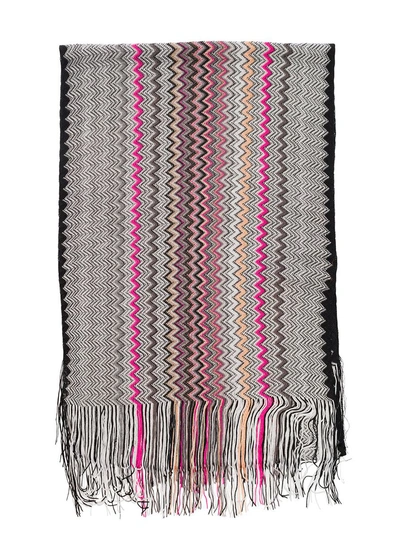 Missoni Multicolor Scarf With Zigzag Motif In Viscose Woman