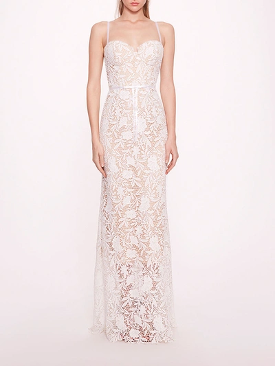 Marchesa Lace Mermaid Gown In Ivory