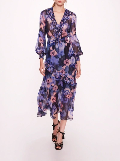 Marchesa Varda In Purple Multi