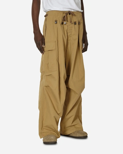 Kapital Rip Stop Jumbo Cargo Trousers In Beige