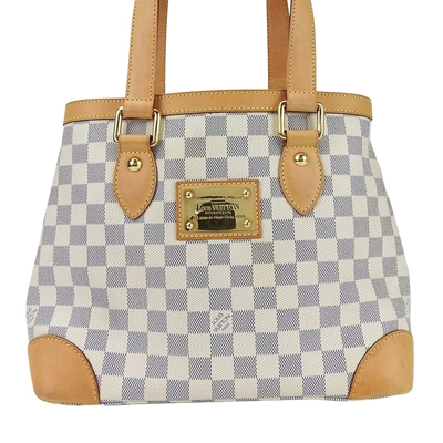 Pre-owned Louis Vuitton Hampstead Canvas Tote Bag () In White
