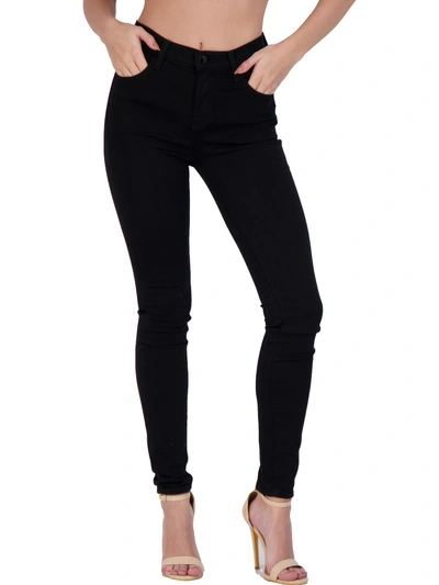 J Brand Maria Womens Denim Dark Wash Skinny Jeans In Black