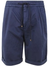 Brunello Cucinelli Dyed Bermuda Clothing In Blue