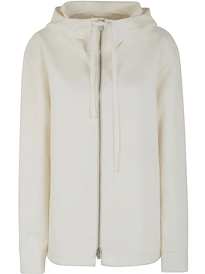 Jil Sander W 08 Db Boxy Fit Blouson With Hood Clothing In White