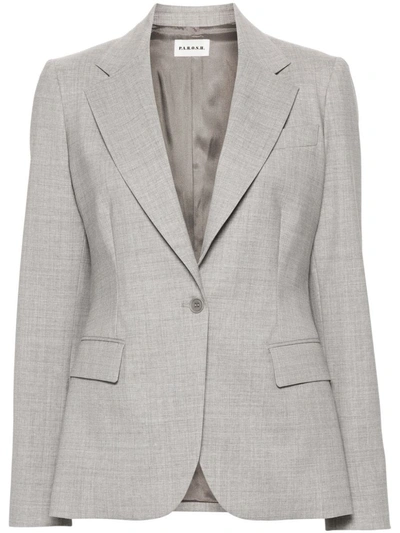 P.a.r.o.s.h. Single-breasted Blazer In Grey