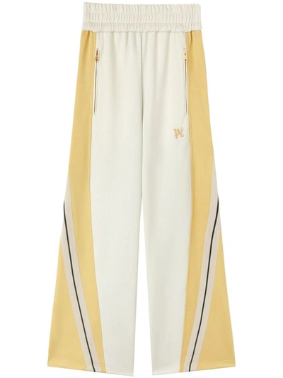 Palm Angels Trousers White In Beige