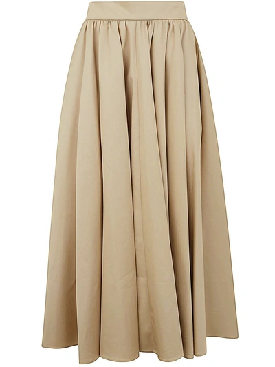 Patou Maxi Cotton Skirt Clothing In Brown