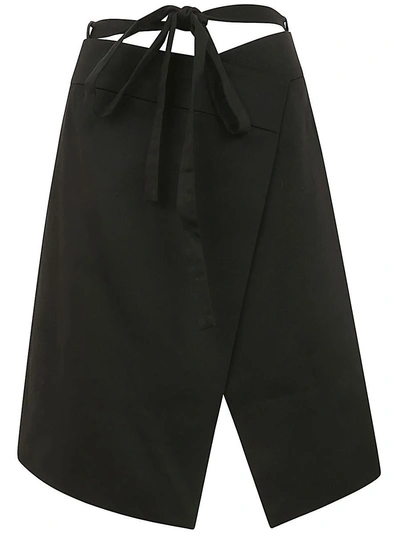 Patou Wrap Midi Skirt Clothing In Black