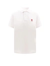 Ami Alexandre Mattiussi Ami Paris Polo Shirt In White