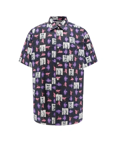 Comme Des Garçons Comme Des Garcons Shirt Short-sleeved Shirt With Andy Warhol Print In Multicolour