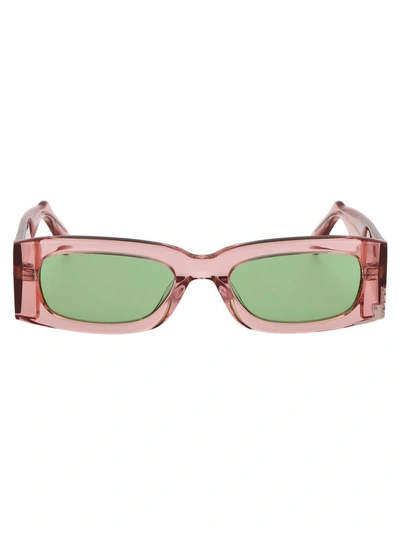 Gcds Sunglasses In 72n Rosa Luc/verde