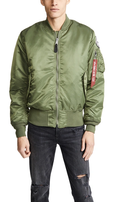 Alpha Industries Ma-1 Coalition Forces Flight Reversible Bomber In Sage