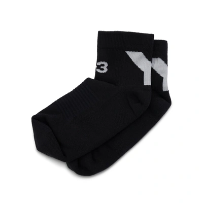 Y-3 Logo Low Socks In Black