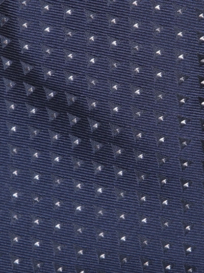 Brunello Cucinelli Silk Dotted Tie In Blue