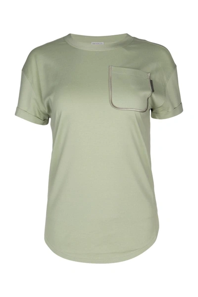Brunello Cucinelli T-shirt In Light Green