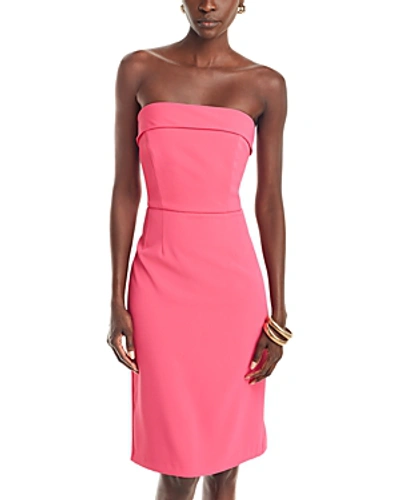 French Connection Harry Strapless Suiting Dress In Raspberry