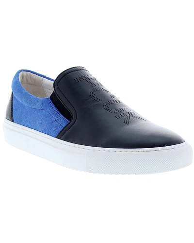 French Connection Marcel Leather & Suede Sneaker In Black