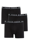 Hugo Boss 3-pack Stretch Cotton Boxer Briefs In Black